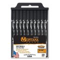 Montana Brand Drywall Cut Out Drill Bits, 3/16", 10 Pack MB-63194